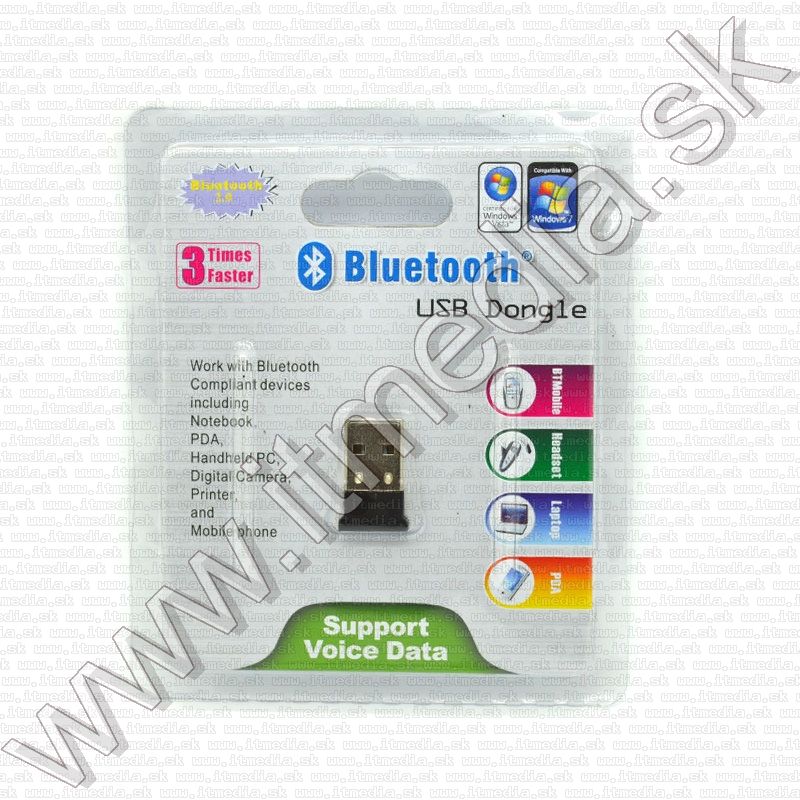 Image of Bluetooth v2.0 *nano* USB dongle Win7 ready *Black* (IT3989)